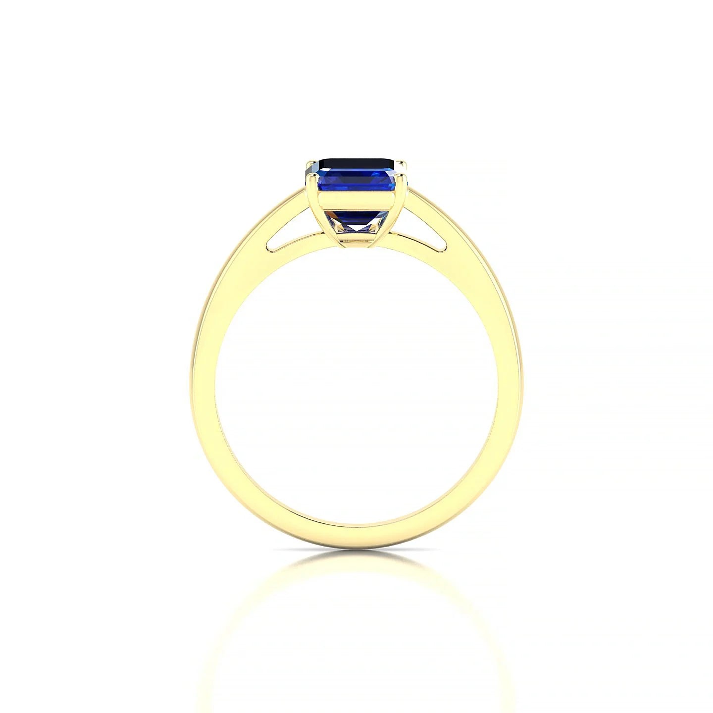 Zenith | 18k Yellow Gold 8 x 6 mm Emerald Sapphire Ring
