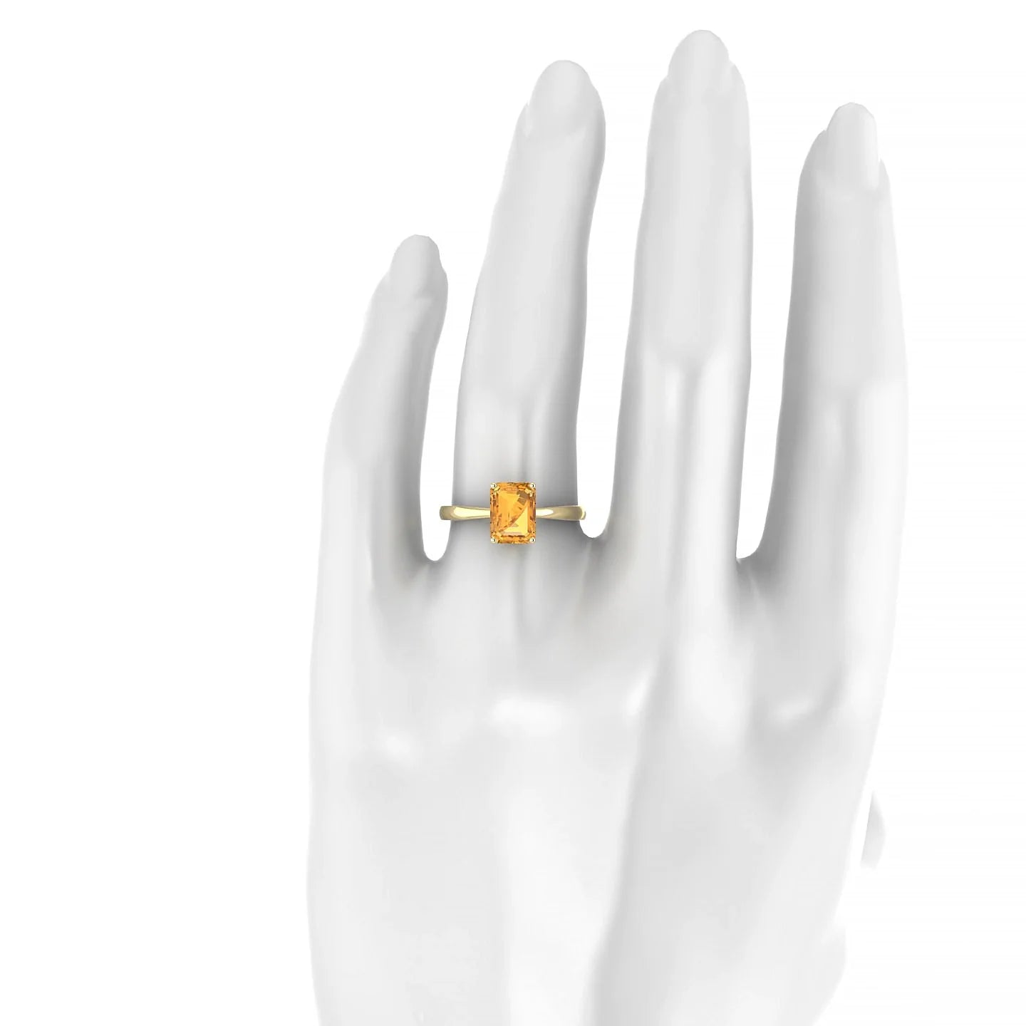 Zenith | 18k Yellow Gold 8 x 6 mm Emerald Citrine Ring