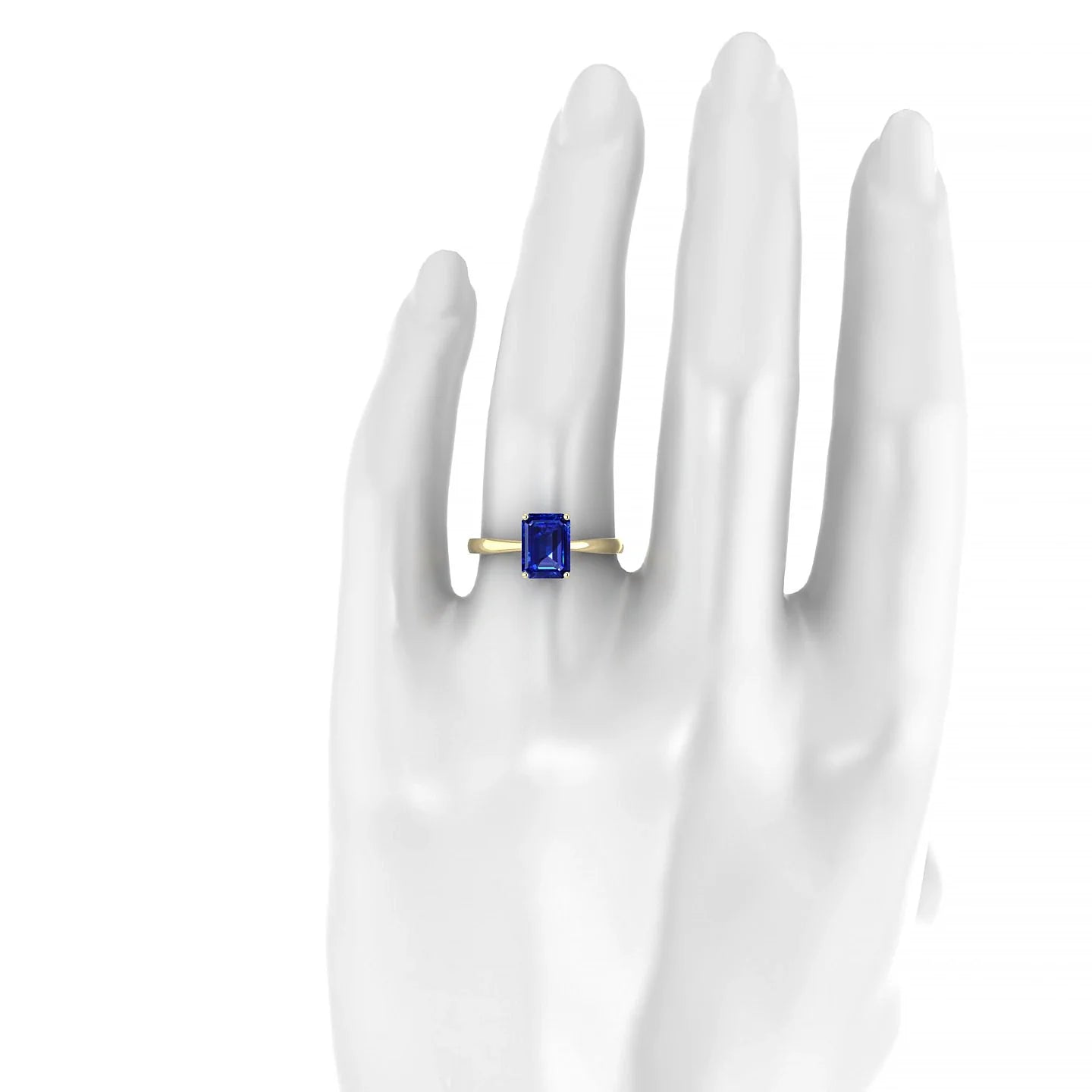 Zenith | 18k Yellow Gold 8 x 6 mm Emerald Sapphire Ring