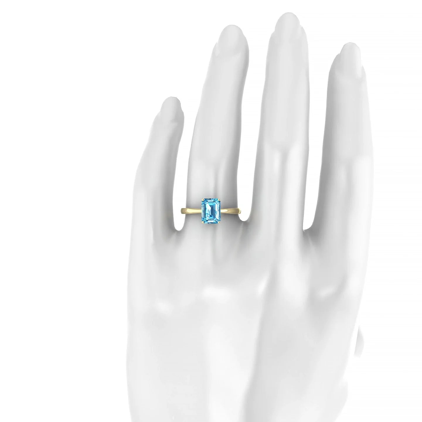 Zenith | 18k Yellow Gold 8 x 6 mm Emerald Topaz Ring