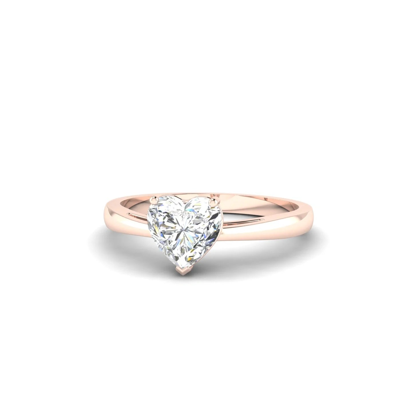 Zenith | 18k Rose Gold 5.5 mm Heart Diamond Ring