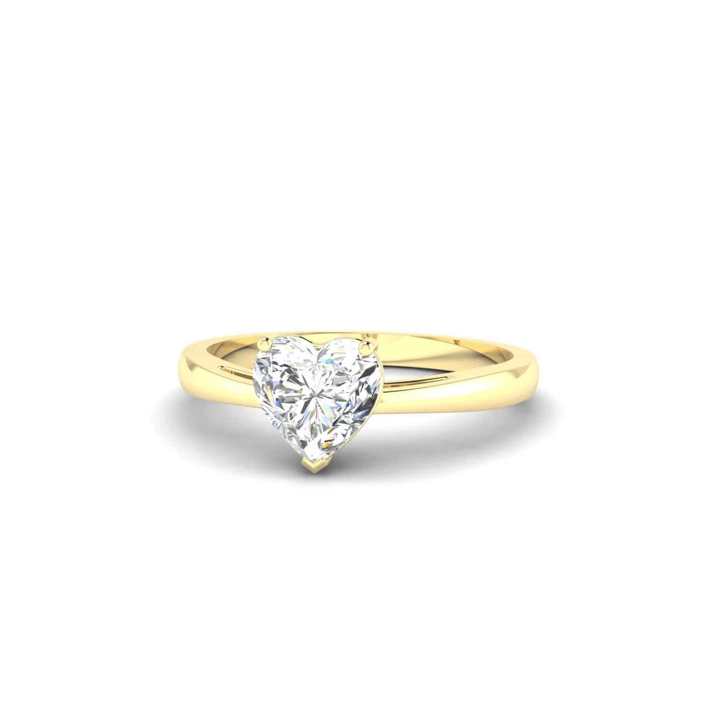 Zenith | 18k Yellow Gold 5.5 mm Heart Diamond Ring