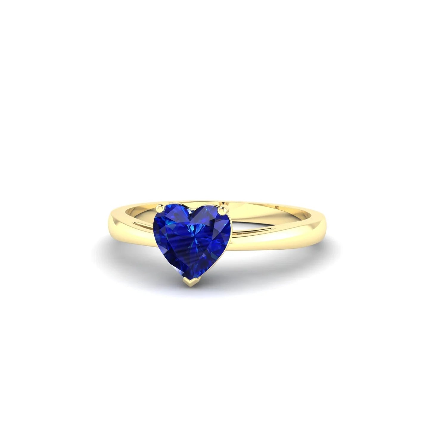 Zenith | 18k Yellow Gold 5.5 mm Heart Sapphire Ring