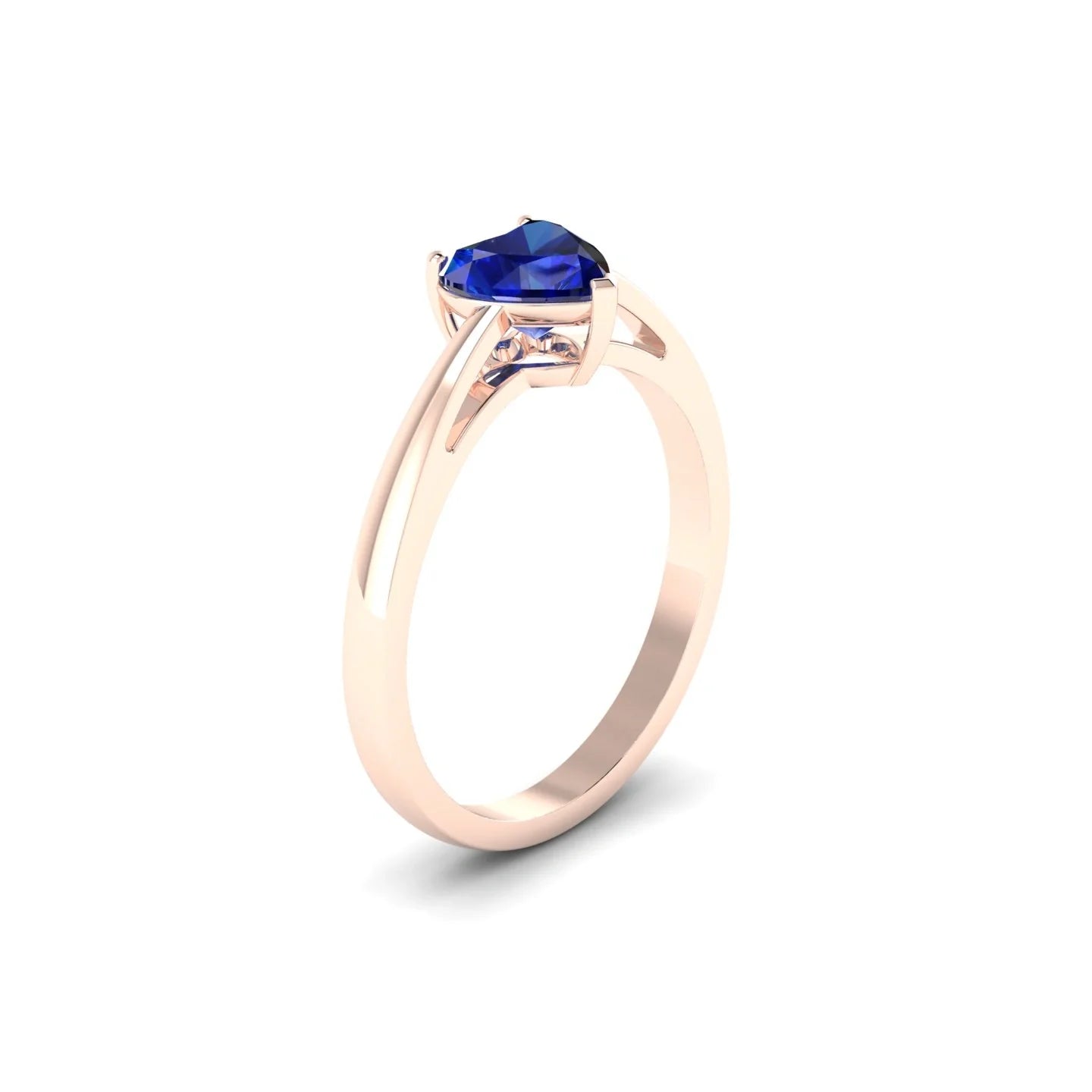 Zenith | 18k Rose Gold 5.5 mm Heart Sapphire Ring