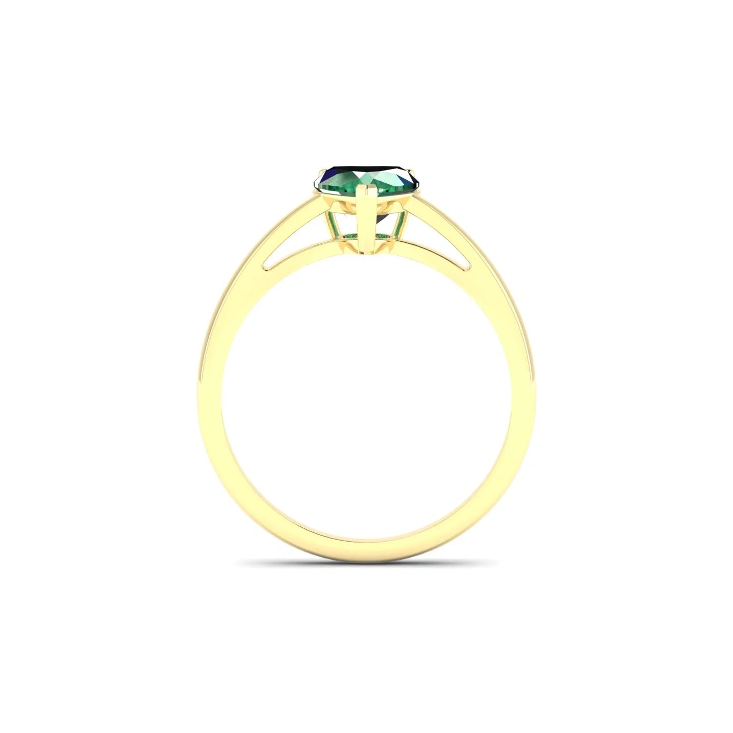 Zenith | 18k Yellow Gold 5.5 mm Heart Emerald Ring
