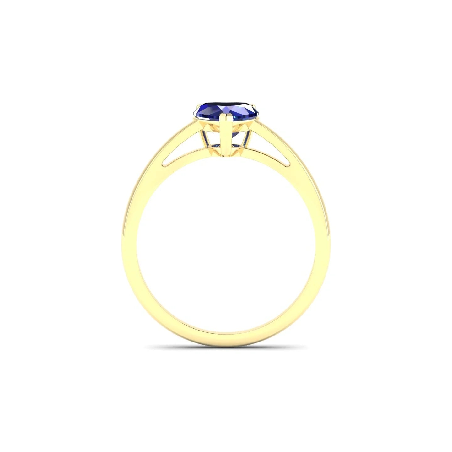 Zenith | 18k Yellow Gold 5.5 mm Heart Sapphire Ring