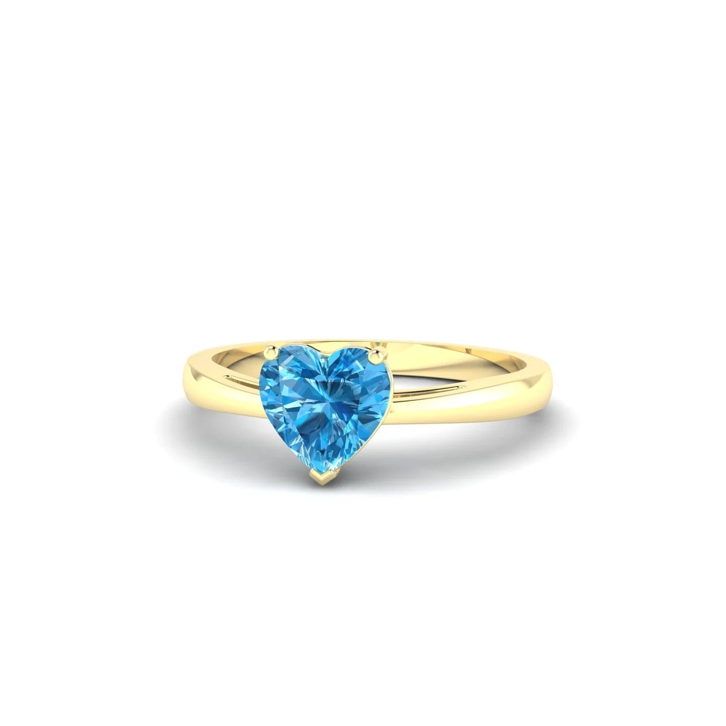 Zenith | 18k Yellow Gold 6 mm Heart Topaz Ring
