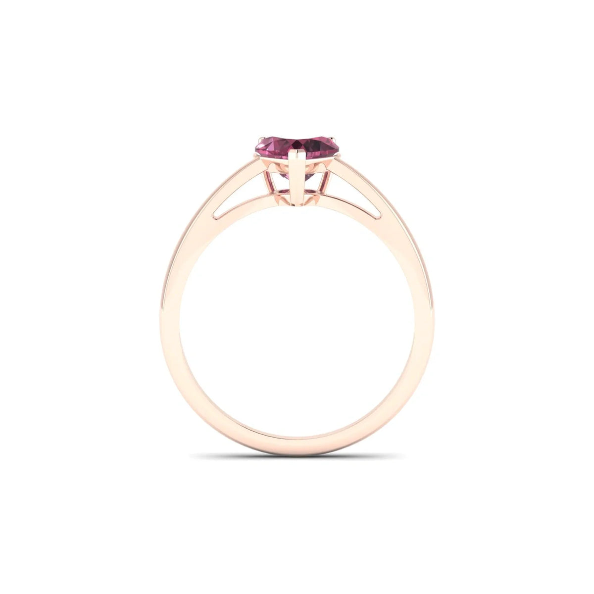 Zenith | 18k Rose Gold 6 mm Heart Rhodolite Ring