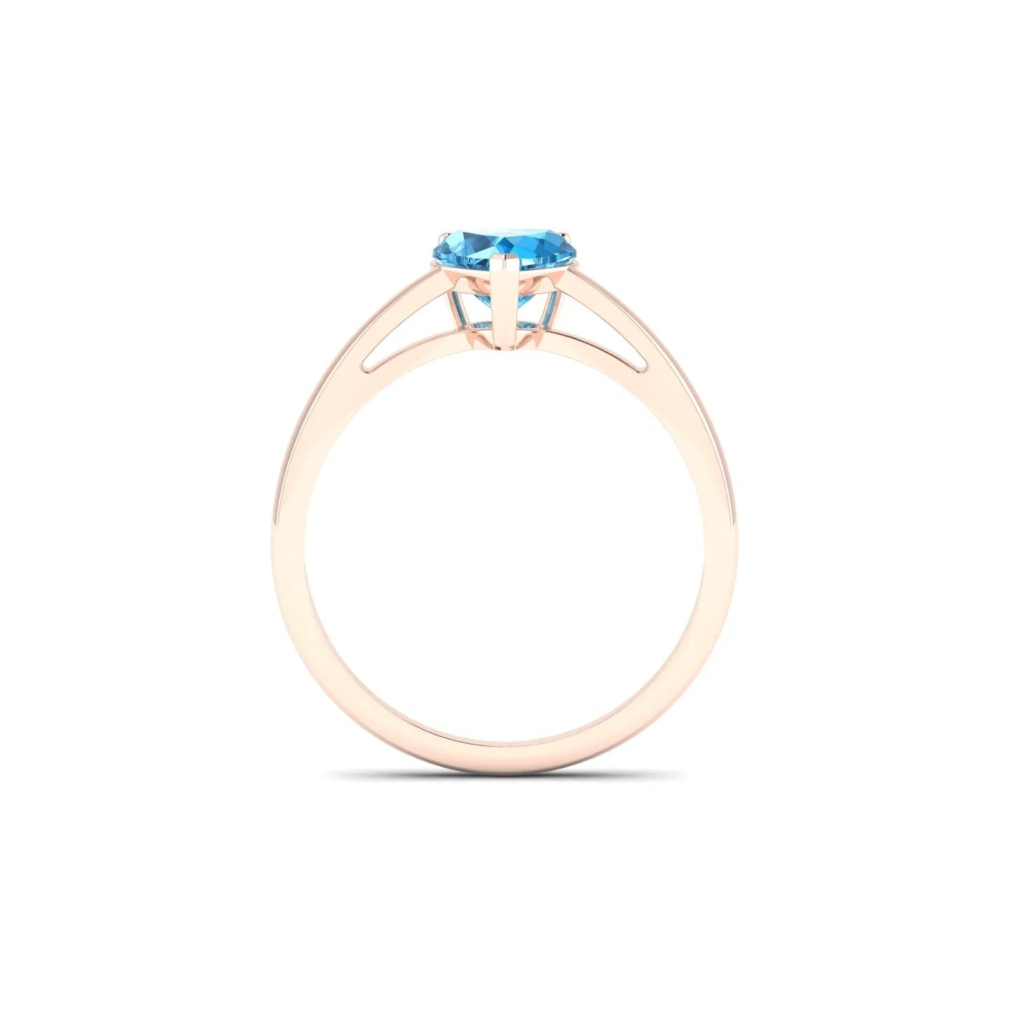 Zenith | 18k Rose Gold 6 mm Heart Topaz Ring