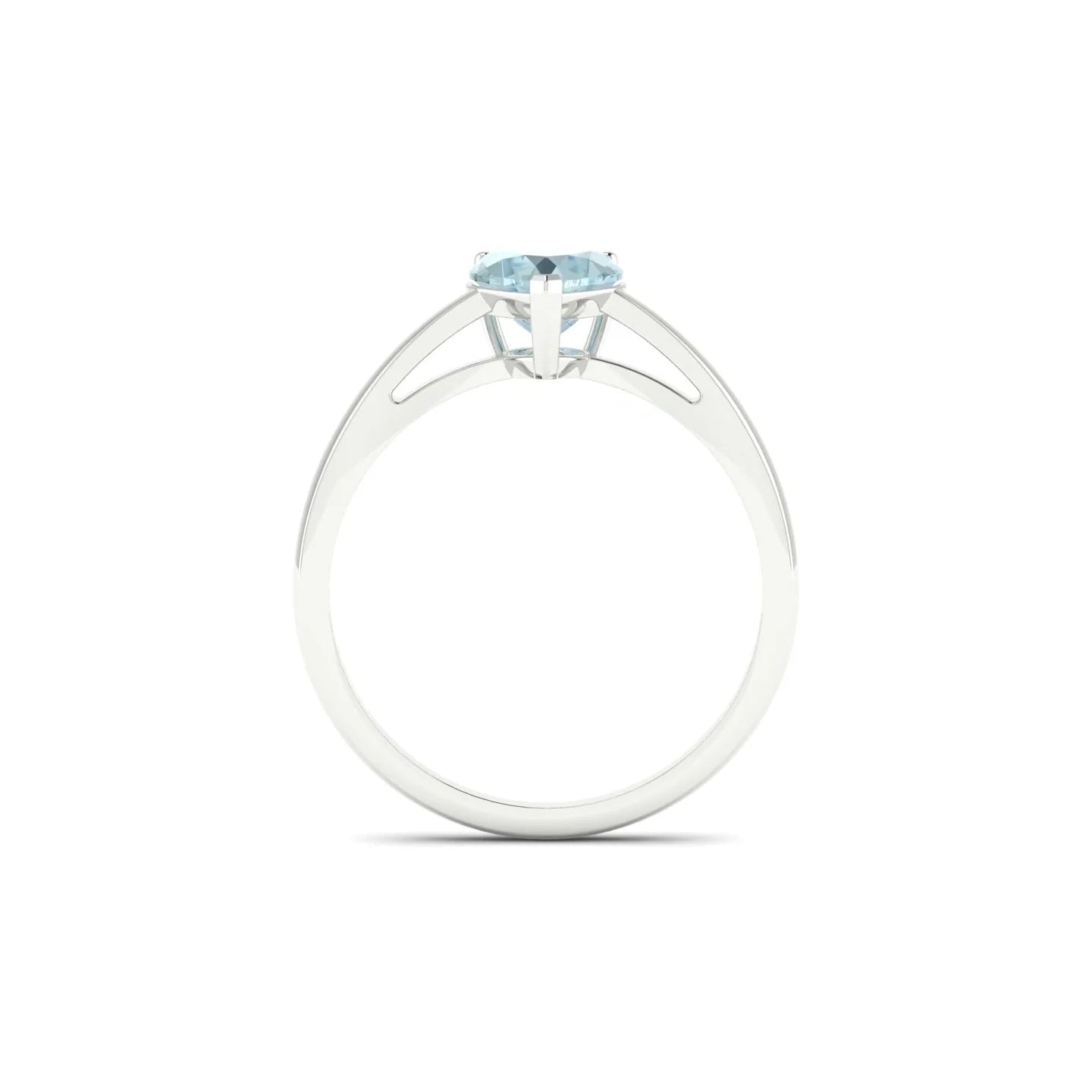 Zenith | 18k White Gold 6 mm Heart Aquamarine Ring