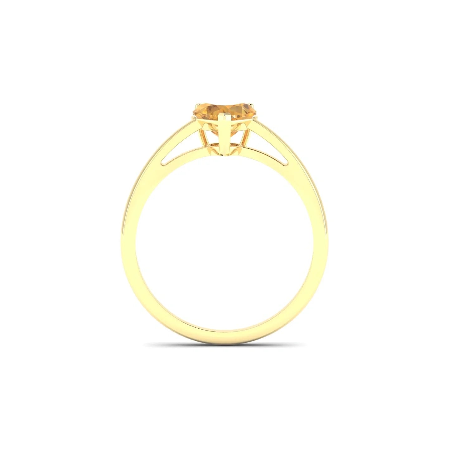 Zenith | 18k Yellow Gold 6 mm Heart Citrine Ring