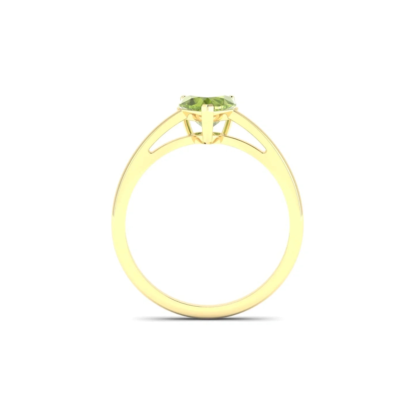 Zenith | 18k Yellow Gold 6 mm Heart Peridot Ring