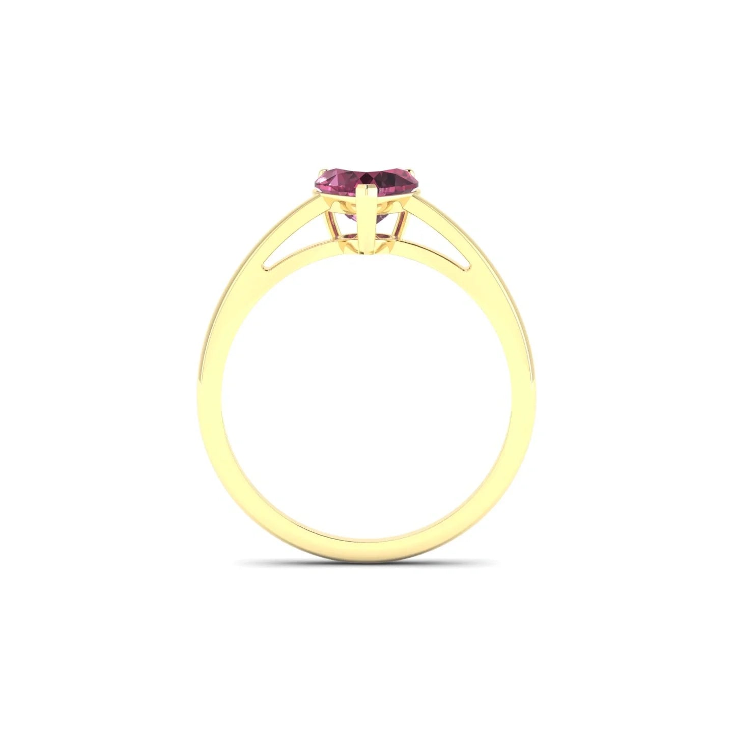 Zenith | 18k Yellow Gold 6 mm Heart Rhodolite Ring