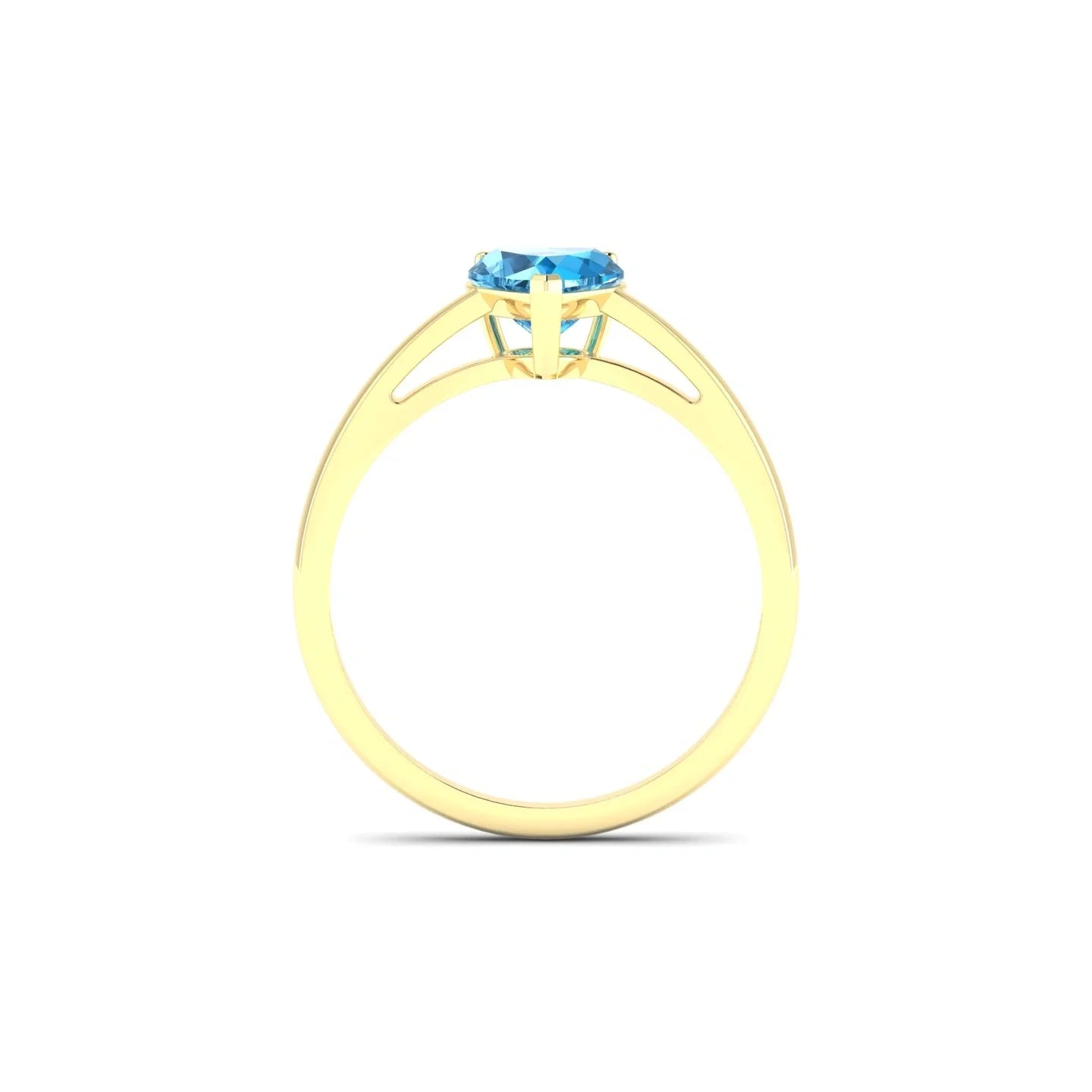 Zenith | 18k Yellow Gold 6 mm Heart Topaz Ring