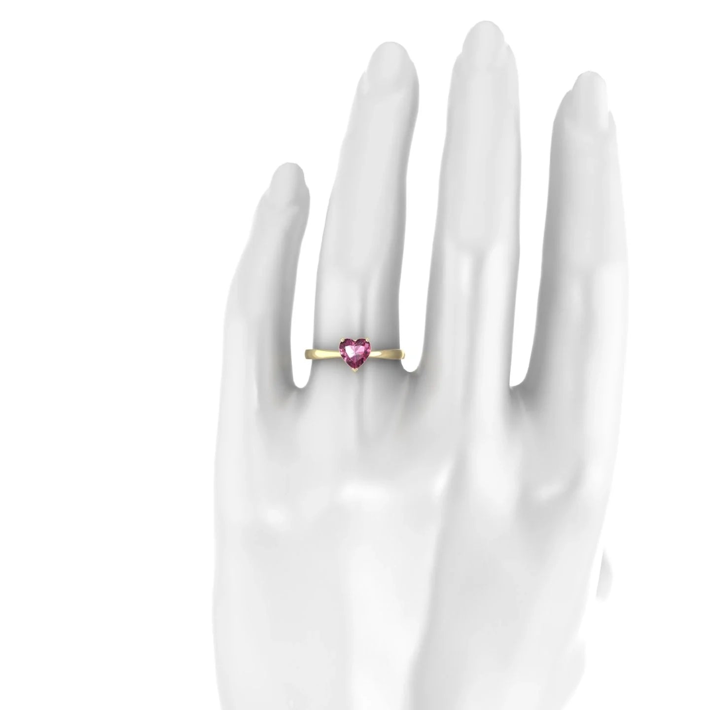 Zenith | 18k Yellow Gold 6 mm Heart Rhodolite Ring