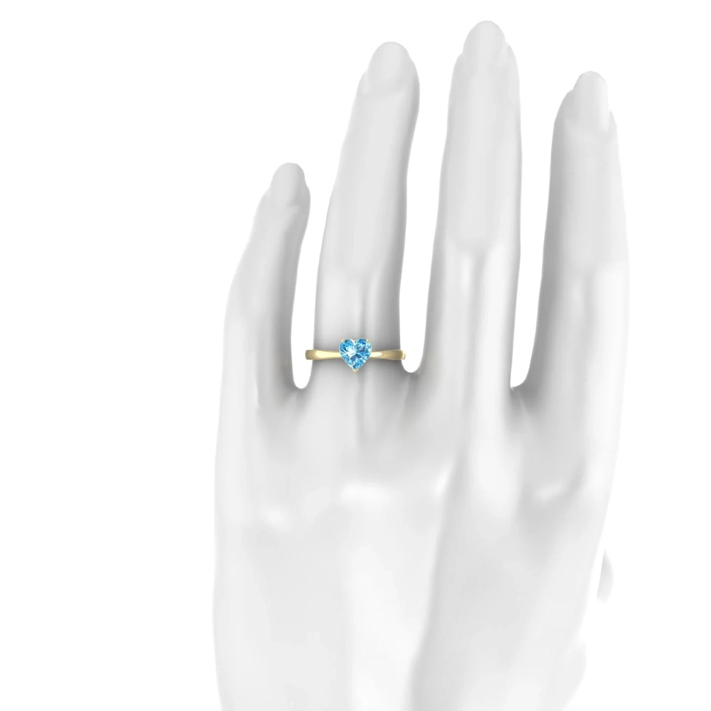 Zenith | 18k Yellow Gold 6 mm Heart Topaz Ring