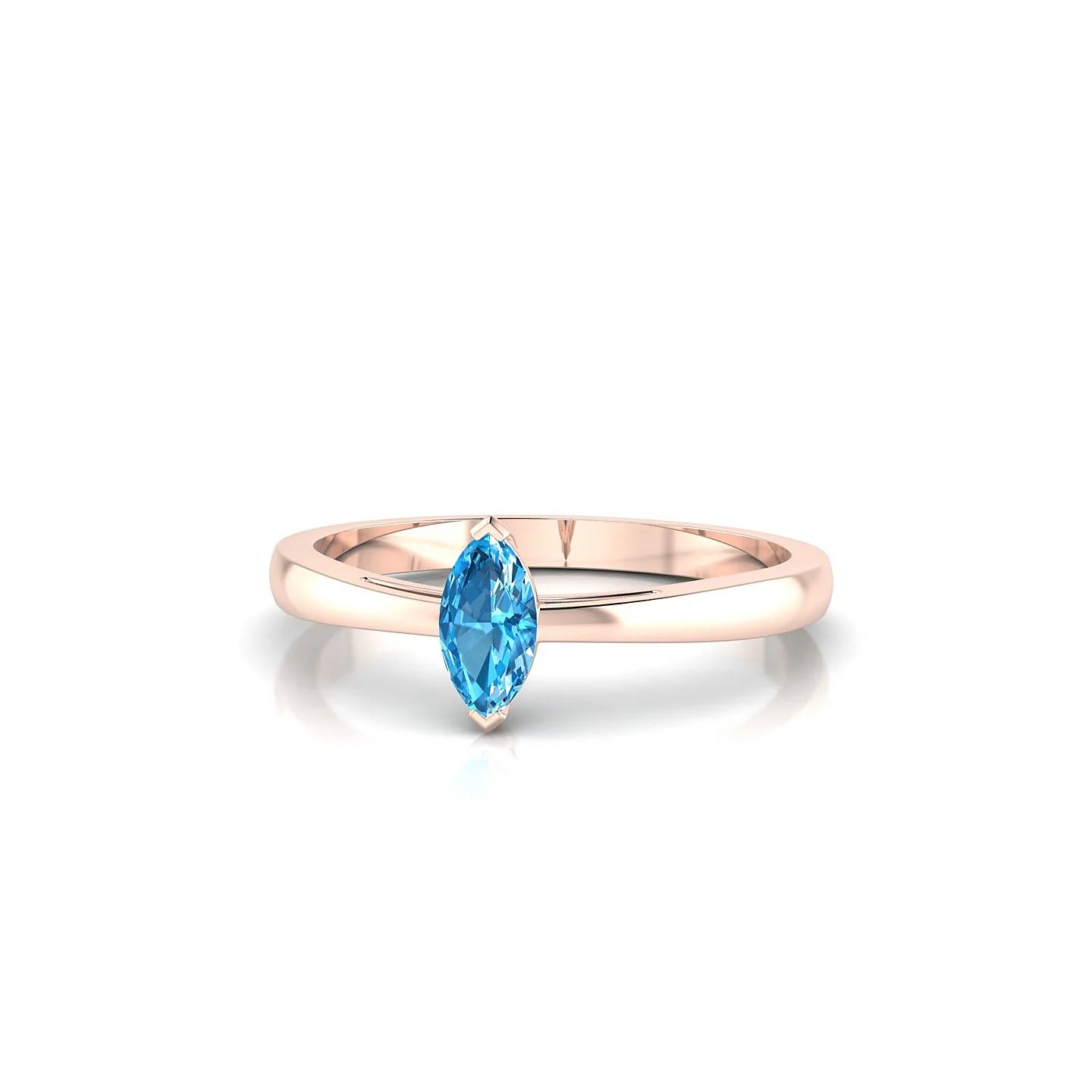 Zenith | 18k Rose Gold 6 x 3 mm Marquise Topaz Ring