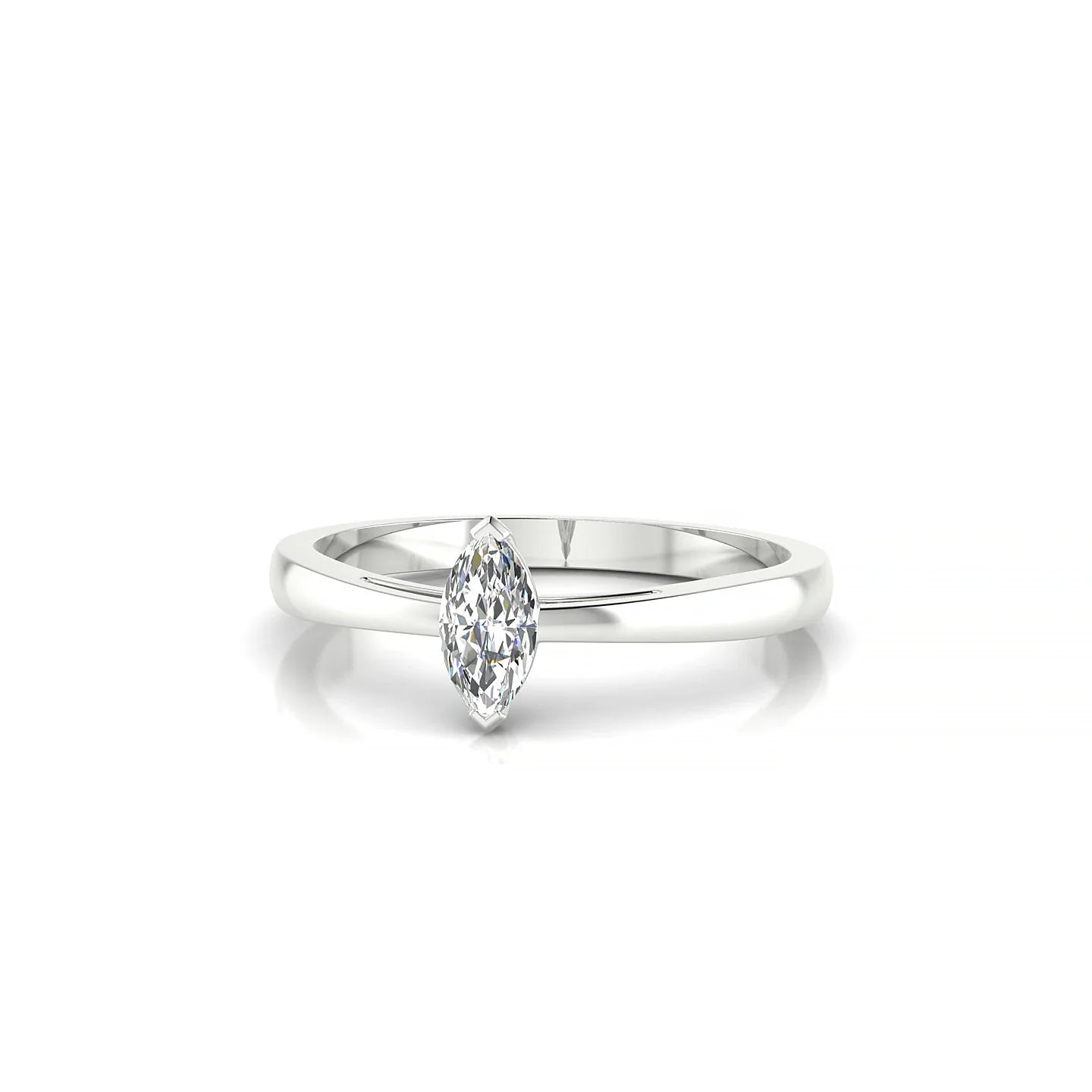 Zenith | 18k White Gold 6 x 3 mm Marquise Diamond Ring
