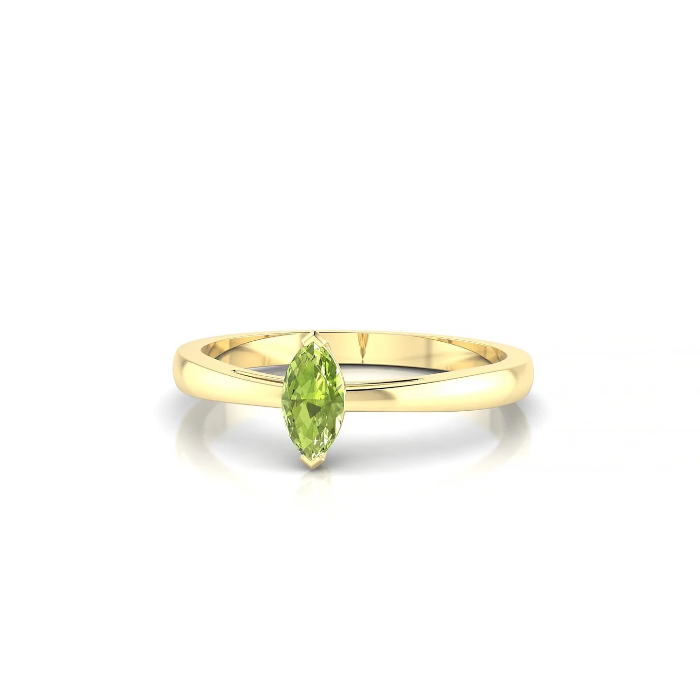 Zenith | 18k Yellow Gold 6 x 3 mm Marquise Peridot Ring