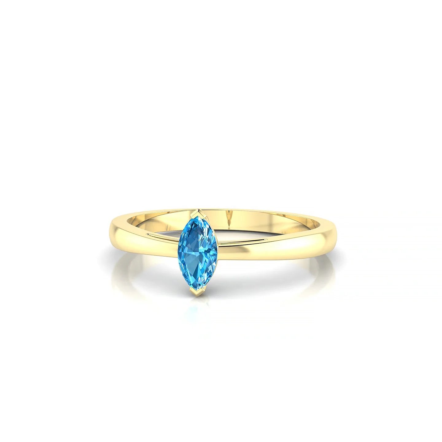 Zenith | 18k Yellow Gold 6 x 3 mm Marquise Topaz Ring