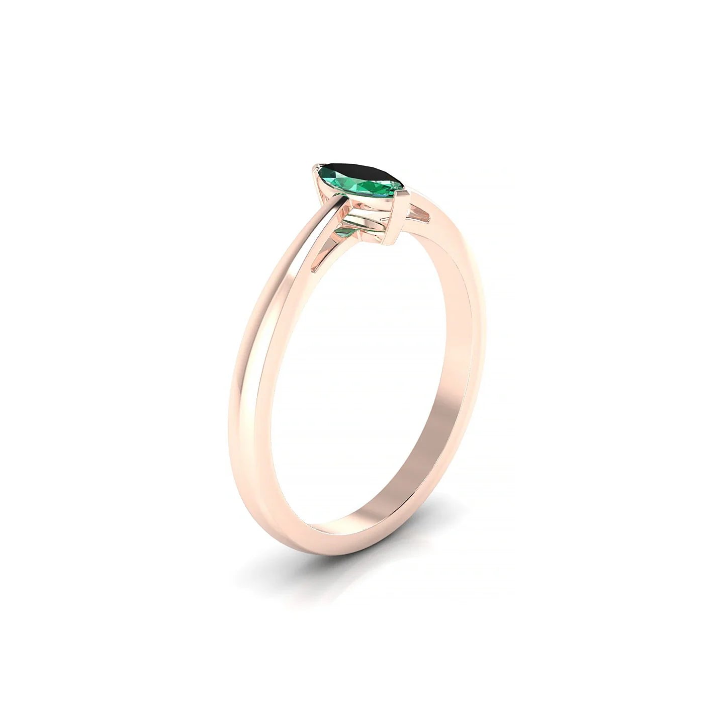 Zenith | 18k Rose Gold 6 x 3 mm Marquise Emerald Ring