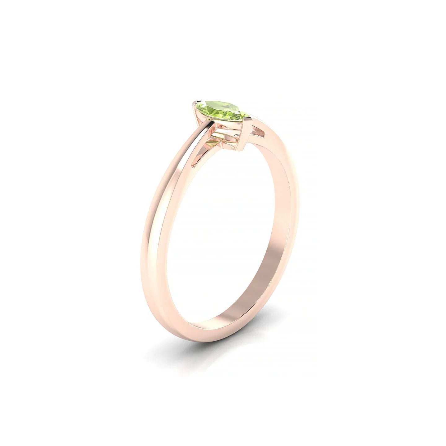 Zenith | 18k Rose Gold 6 x 3 mm Marquise Peridot Ring