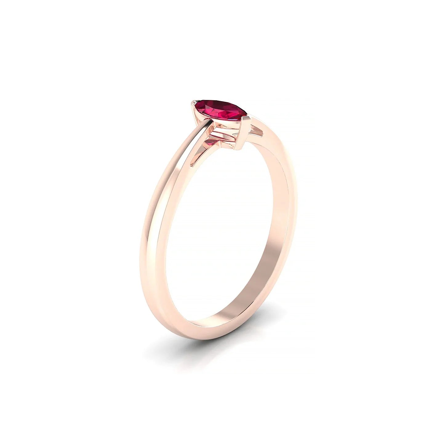Zenith | 18k Rose Gold 6 x 3 mm Marquise Ruby Ring
