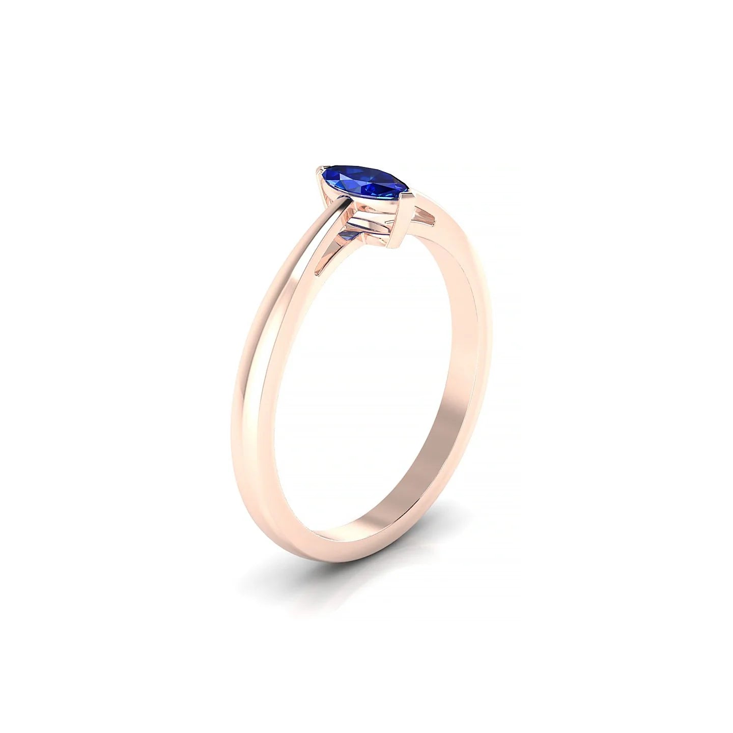 Zenith | 18k Rose Gold 6 x 3 mm Marquise Sapphire Ring