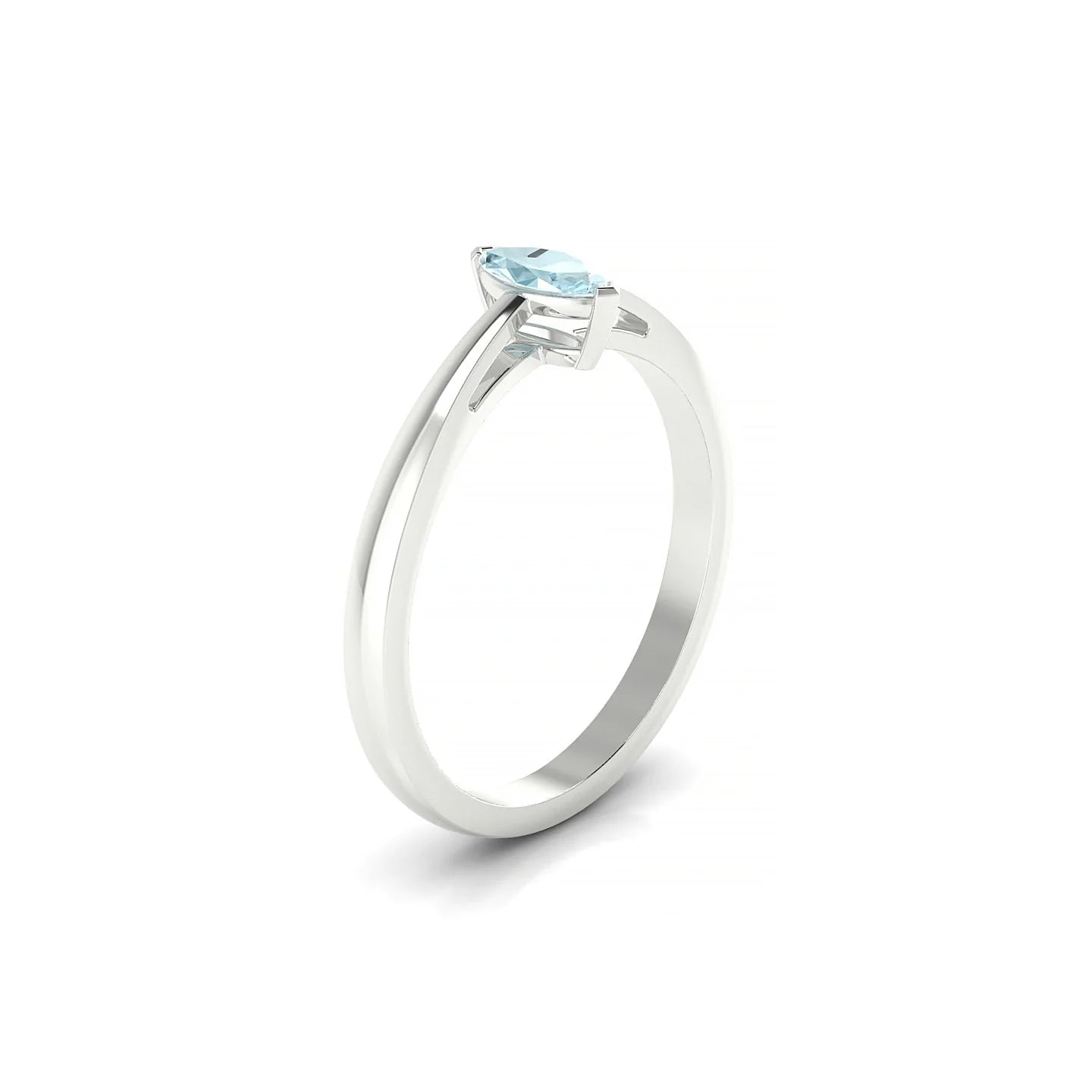 Zenith | 18k White Gold 6 x 3 mm Marquise Aquamarine Ring