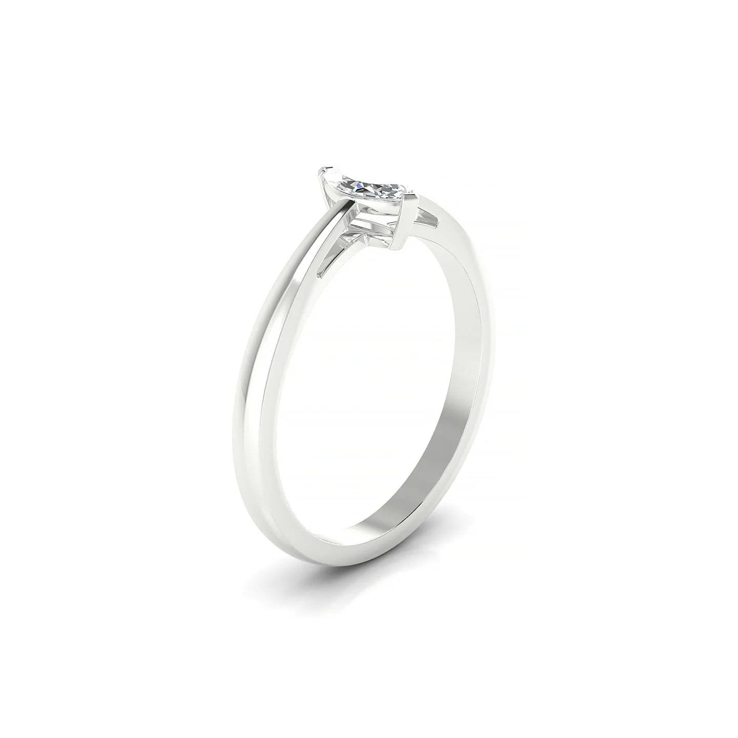 Zenith | 18k White Gold 6 x 3 mm Marquise Diamond Ring