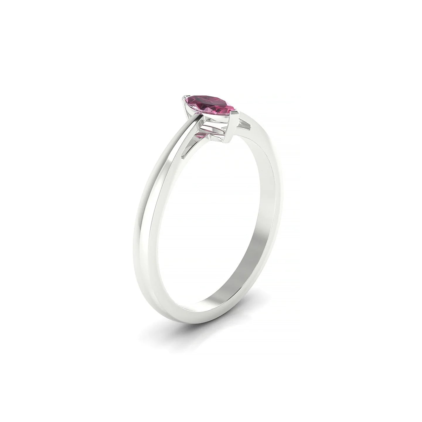 Zenith | 18k White Gold 6 x 3 mm Marquise Rhodolite Ring