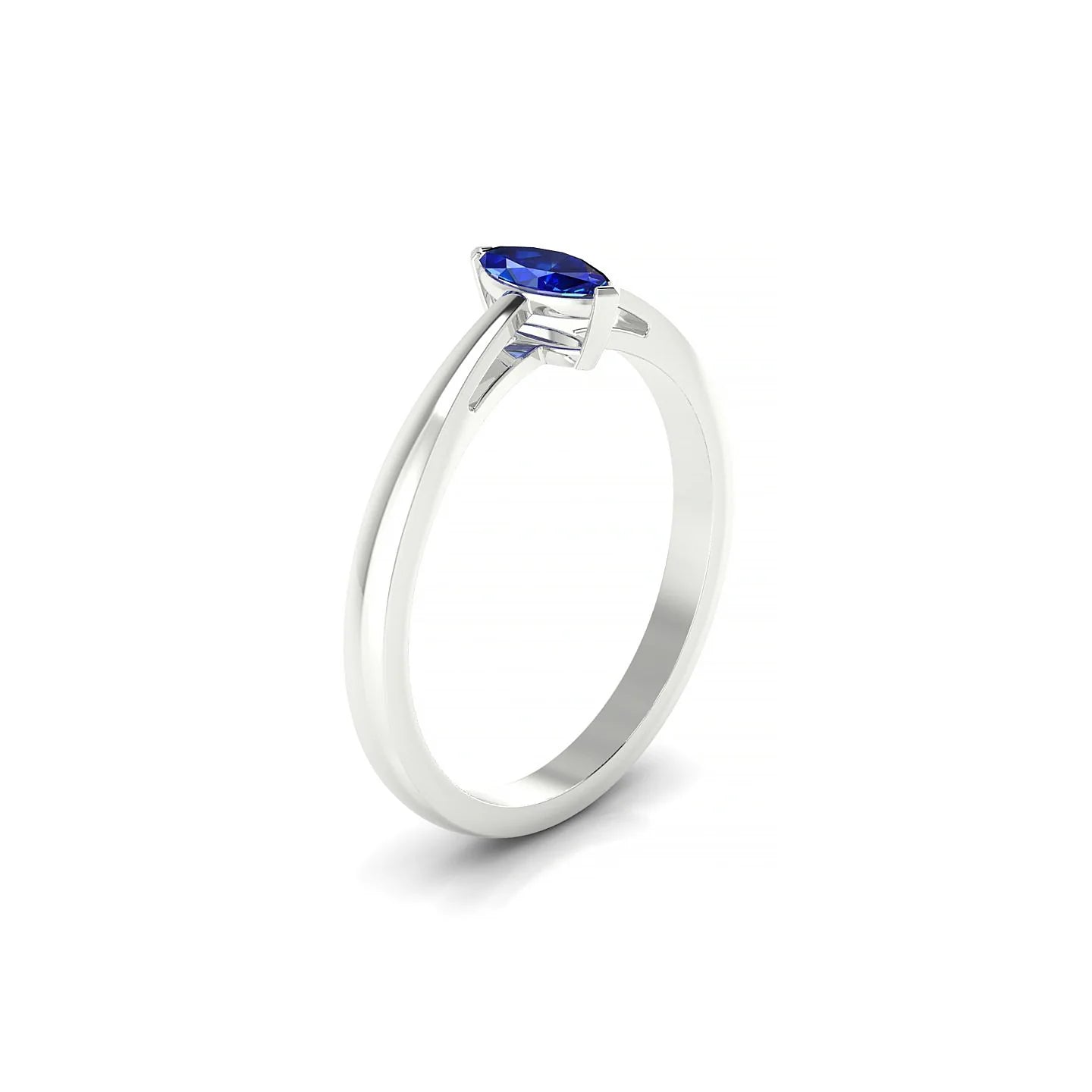 Zenith | 18k White Gold 6 x 3 mm Marquise Sapphire Ring