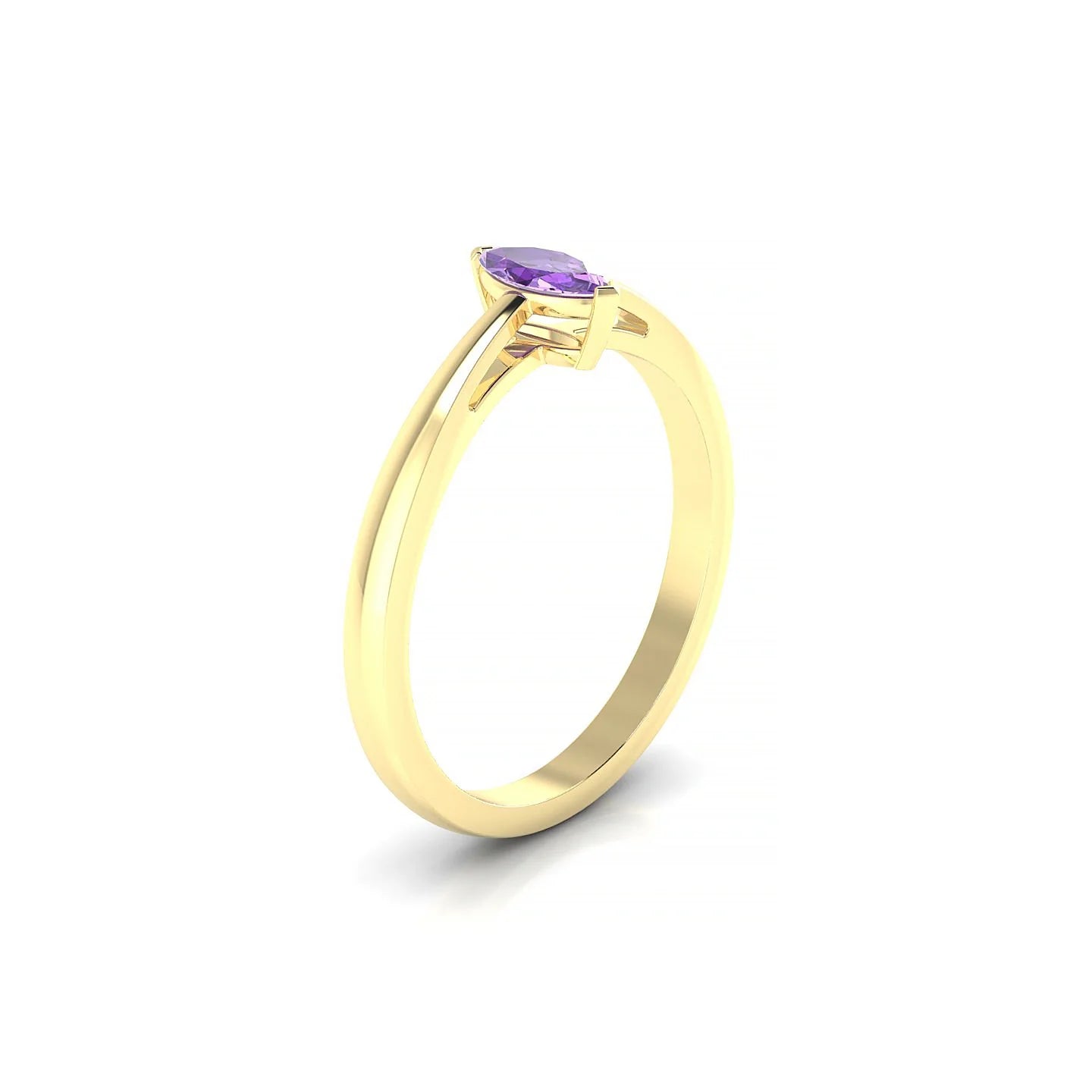 Zenith | 18k Yellow Gold 6 x 3 mm Marquise Amethyst Ring