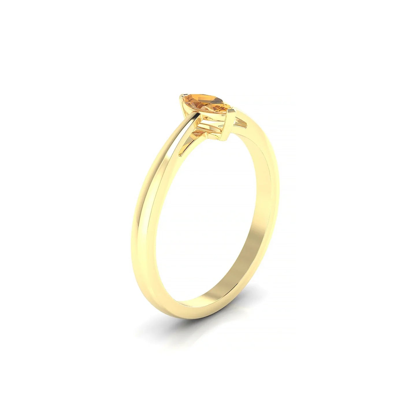 Zenith | 18k Yellow Gold 6 x 3 mm Marquise Citrine Ring