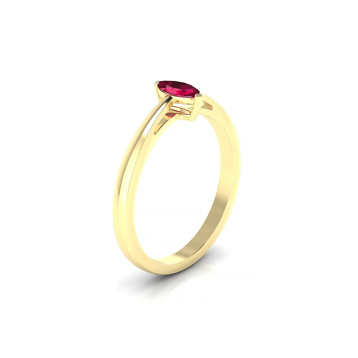 Zenith | 18k Yellow Gold 6 x 3 mm Marquise Ruby Ring