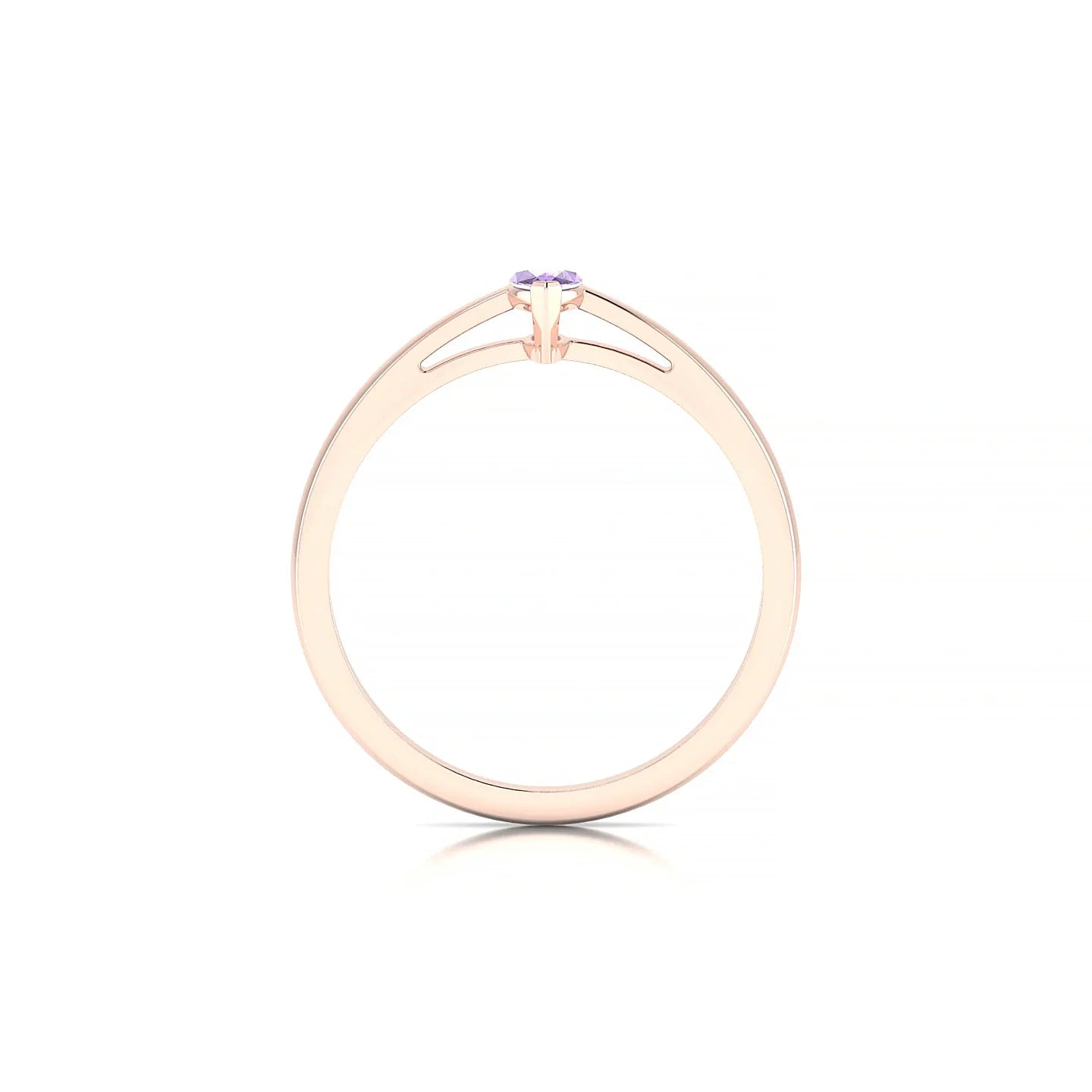 Zenith | 18k Rose Gold 6 x 3 mm Marquise Amethyst Ring