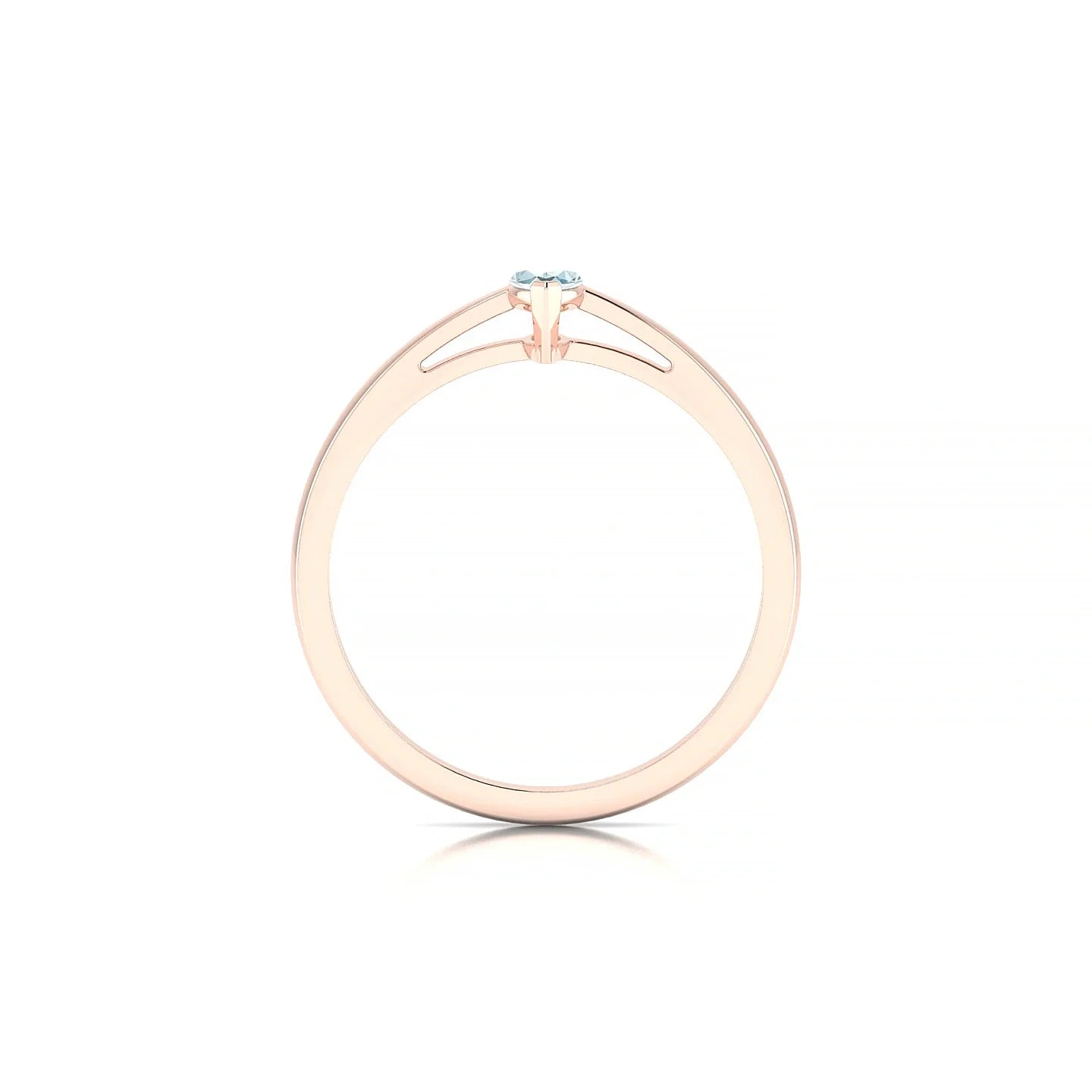 Zenith | 18k Rose Gold 6 x 3 mm Marquise Aquamarine Ring