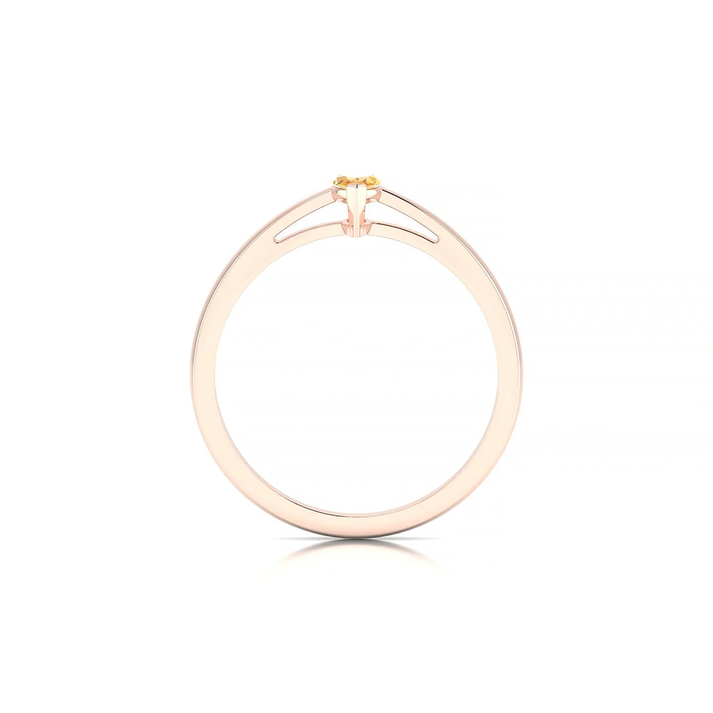 Zenith | 18k Rose Gold 6 x 3 mm Marquise Citrine Ring