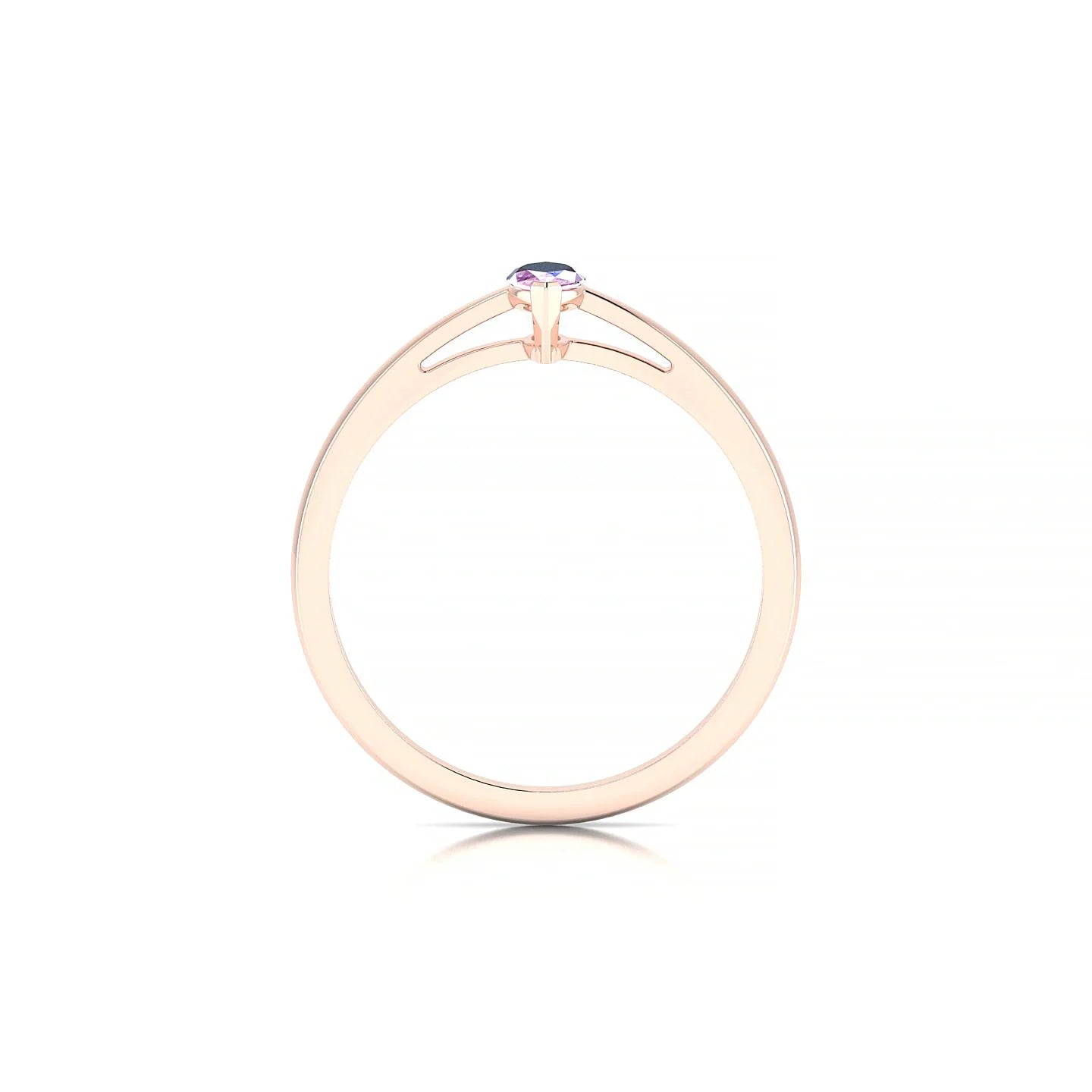 Zenith | 18k Rose Gold 6 x 3 mm Marquise Pink Sapphire Ring