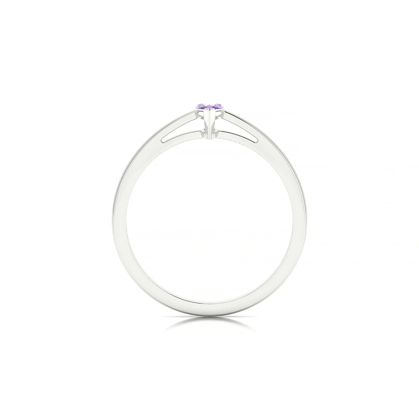 Zenith | 18k White Gold 6 x 3 mm Marquise Amethyst Ring