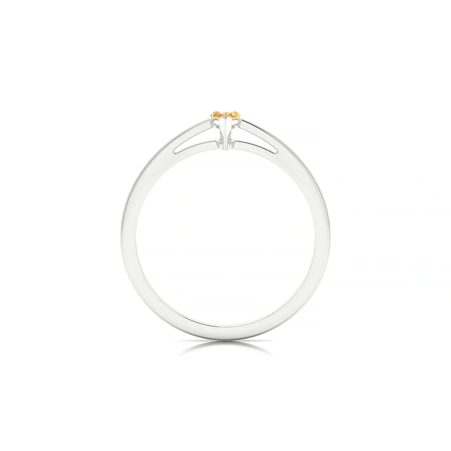 Zenith | 18k White Gold 6 x 3 mm Marquise Citrine Ring