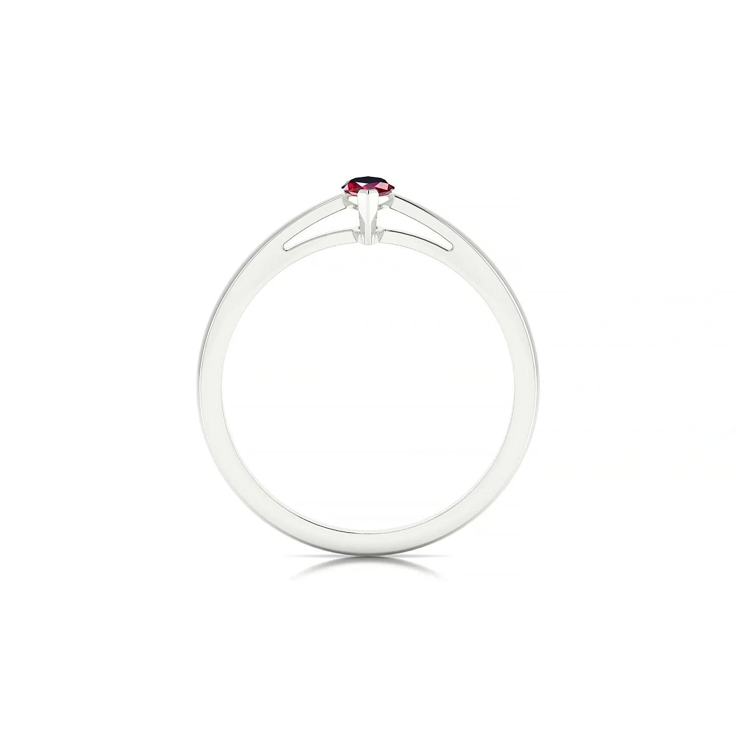 Zenith | 18k White Gold 6 x 3 mm Marquise Ruby Ring