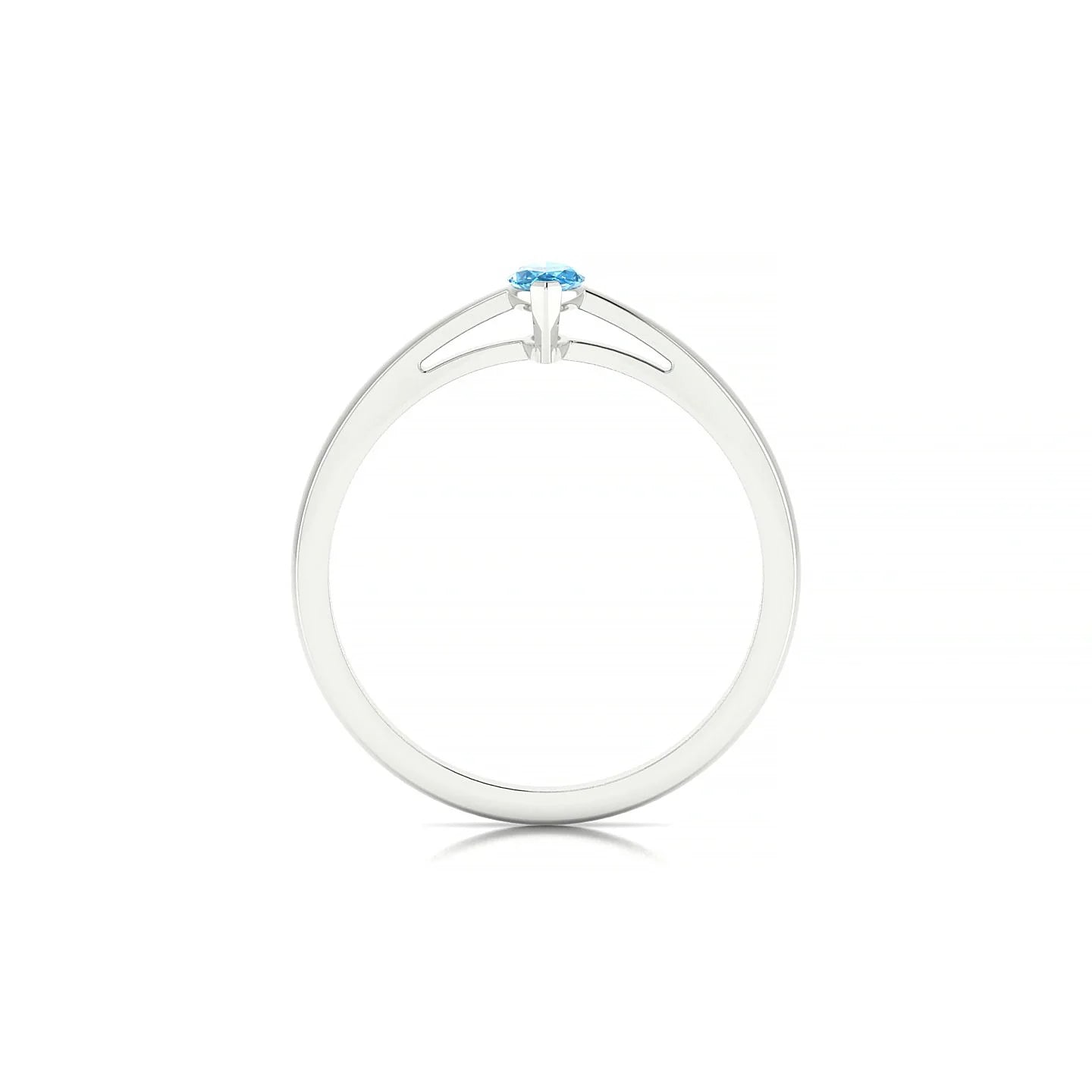 Zenith | 18k White Gold 6 x 3 mm Marquise Topaz Ring