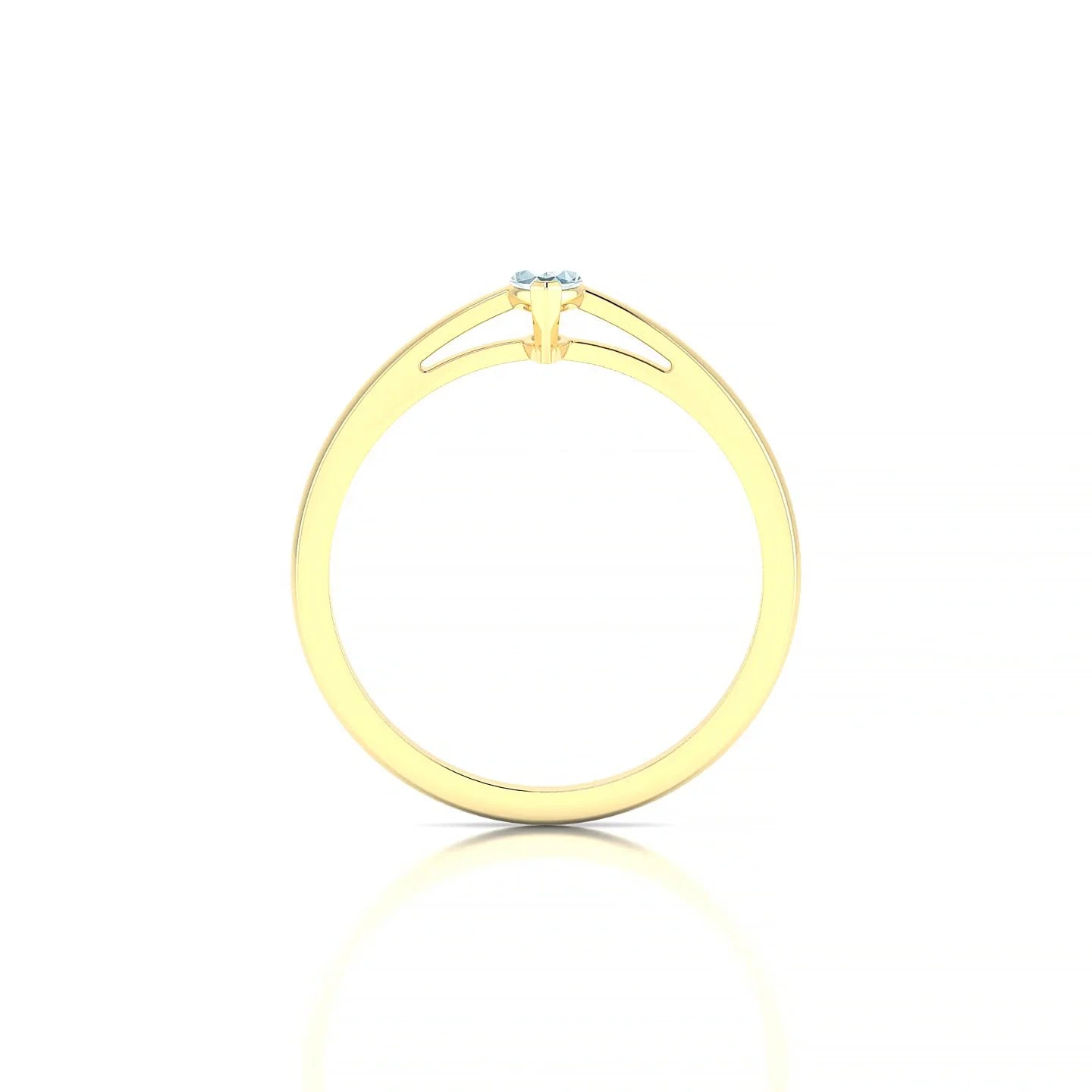 Zenith | 18k Yellow Gold 6 x 3 mm Marquise Aquamarine Ring