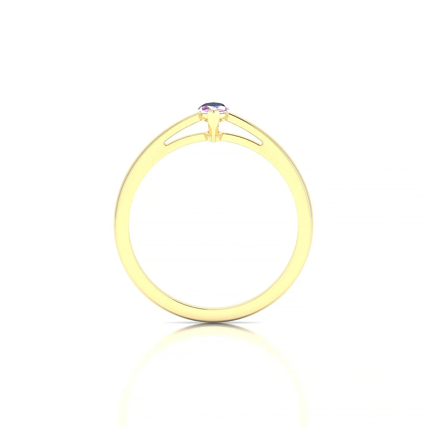 Zenith | 18k Yellow Gold 6 x 3 mm Marquise Pink Sapphire Ring