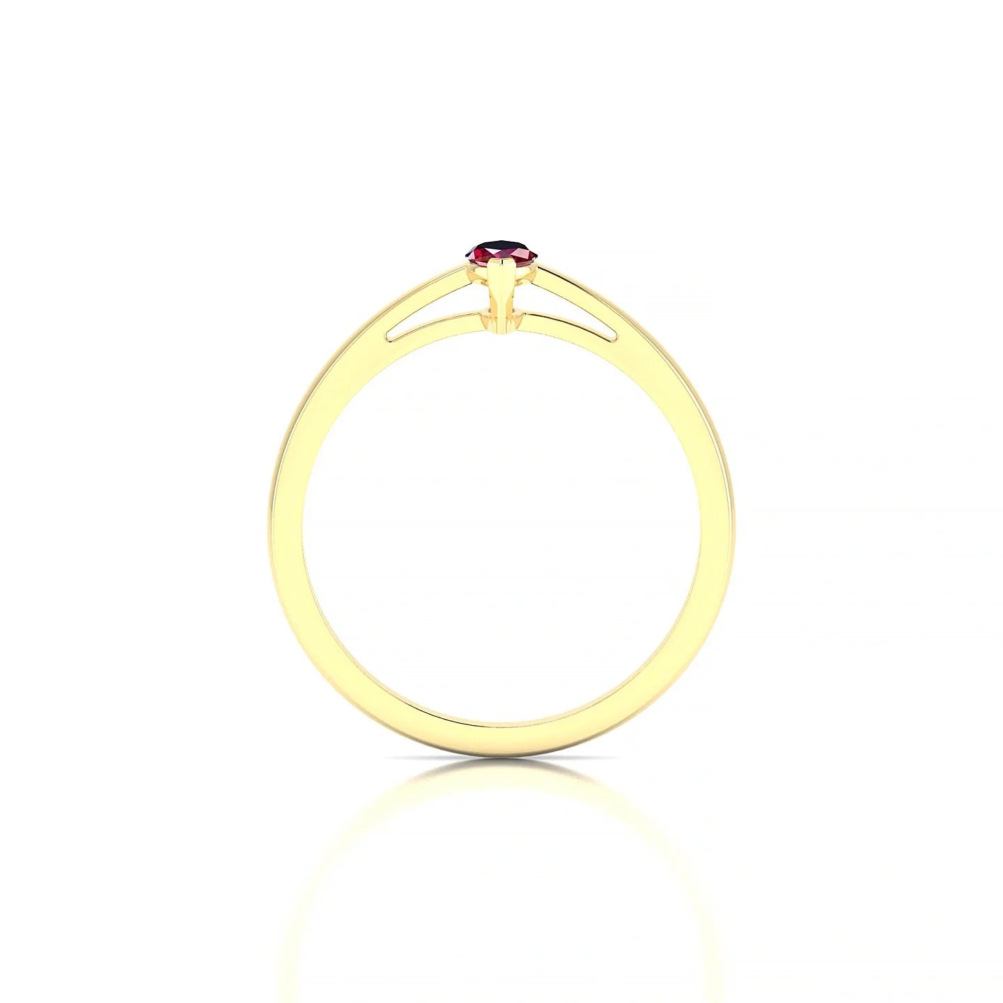 Zenith | 18k Yellow Gold 6 x 3 mm Marquise Ruby Ring
