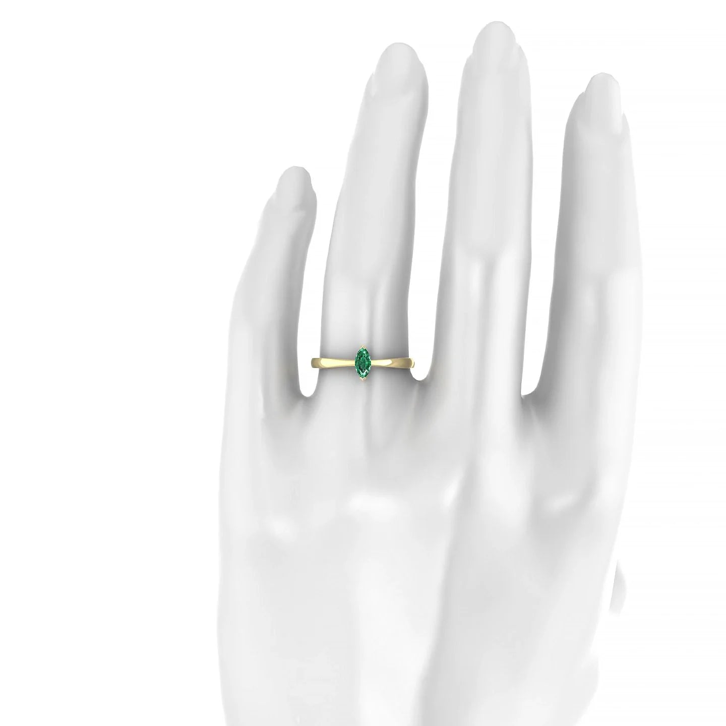 Zenith | 18k Yellow Gold 6 x 3 mm Marquise Emerald Ring