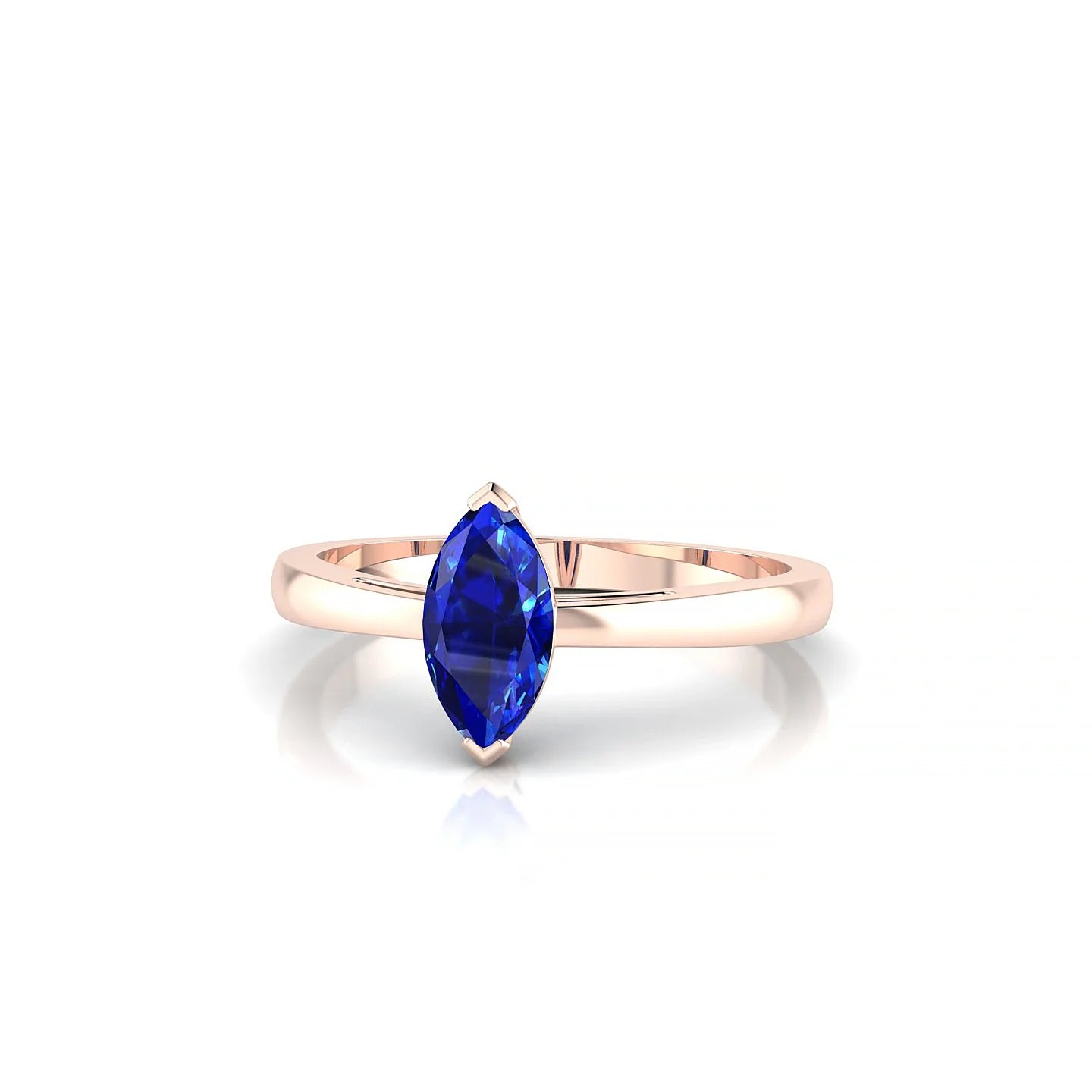 Zenith | 18k Rose Gold 8 x 4 mm Marquise Sapphire Ring