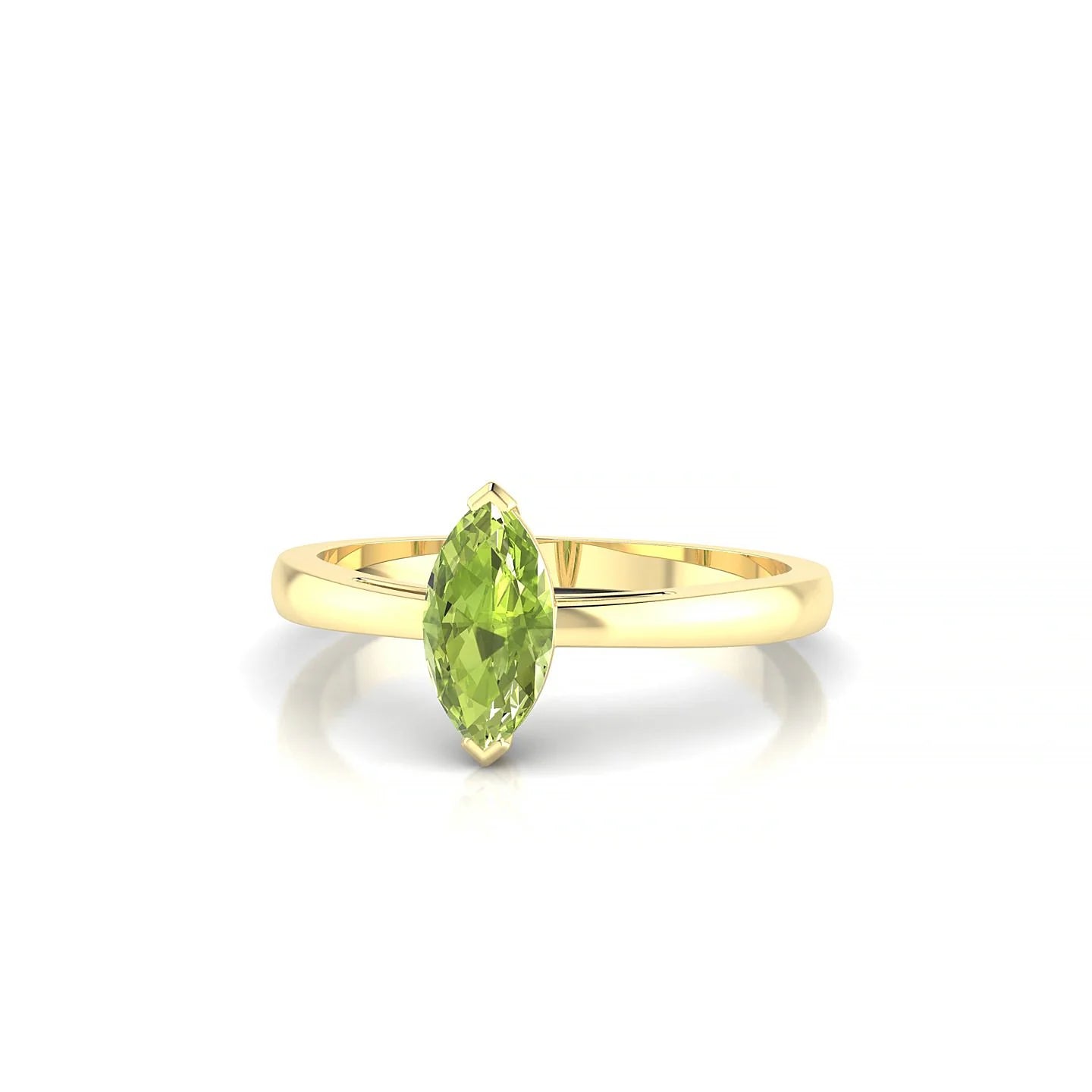 Zenith | 18k Yellow Gold 8 x 4 mm Marquise Peridot Ring