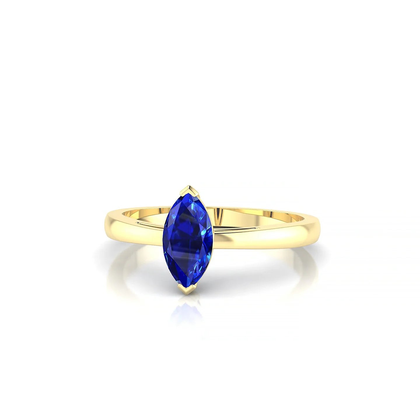 Zenith | 18k Yellow Gold 8 x 4 mm Marquise Sapphire Ring